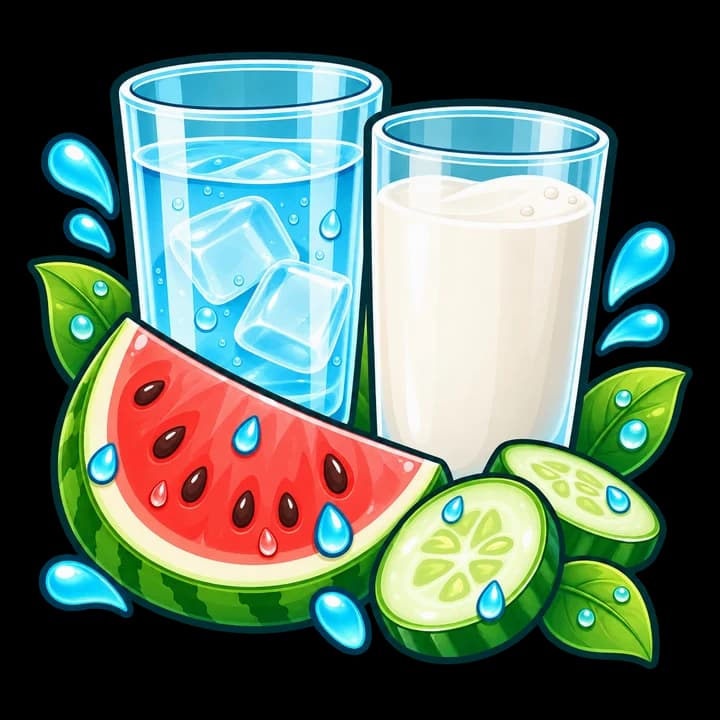 A row of everyday drinks