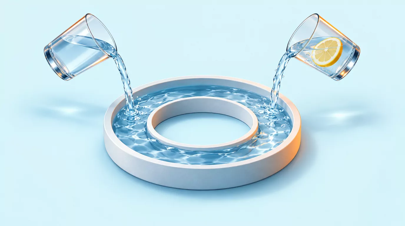 Does lemon water count as water intake: plain water and lemon water pouring into the same daily goal ring