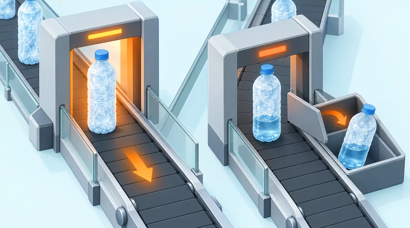 Frozen water through TSA: a solid frozen bottle passes the scanner, a partly melted one with liquid at the bottom does not