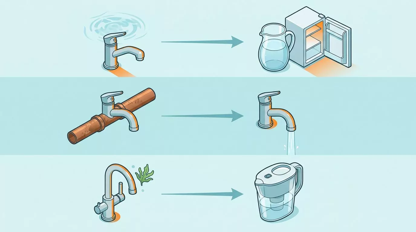 How to make tap water taste better: chlorine to a chilled jug, old pipes to running the tap, musty to a filter